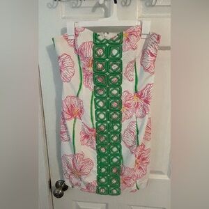 Lilly Pulitzer Pink and Green Floral Mini Dress